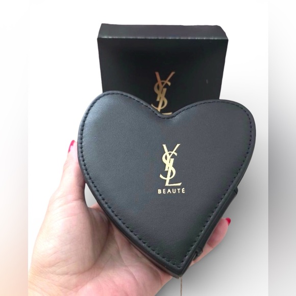 Yves Saint Laurent Handbags - YSL Beauty Heart Shape Makeup Case with Mirror
